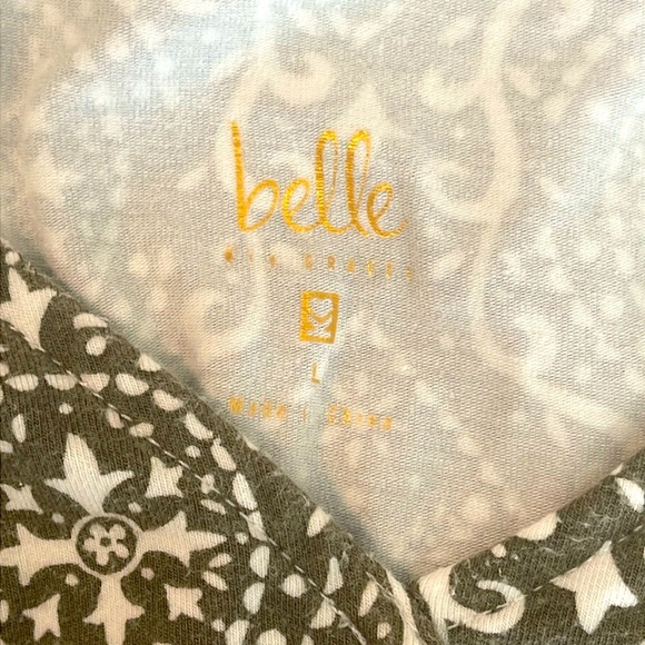 Belle by Kim Gravel Elastic Waist Tie Top Size L - Picture 4 of 6